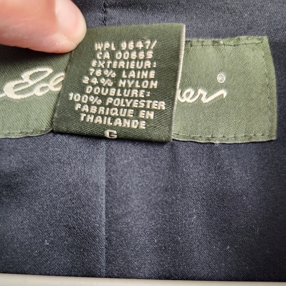 Eddie Bauer Women's Black Peacoat 76% Wool Size Large - Picture 9 of 11